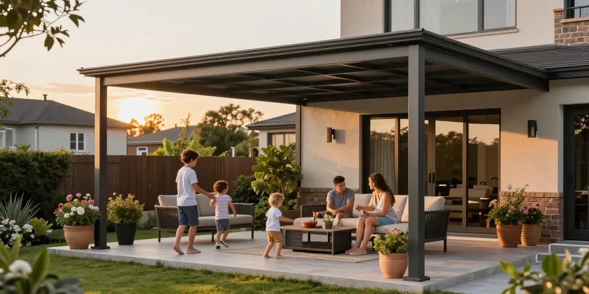 Terrassenüberdachungen schaffen eine einladende Atmosphäre im Garten.