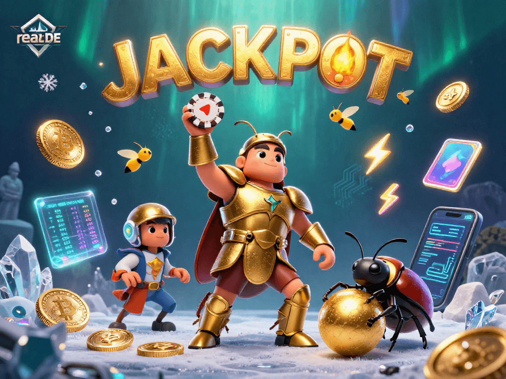 Spielen und gewinnen mit realz DE in einer dynamischen Casino-Illustration
