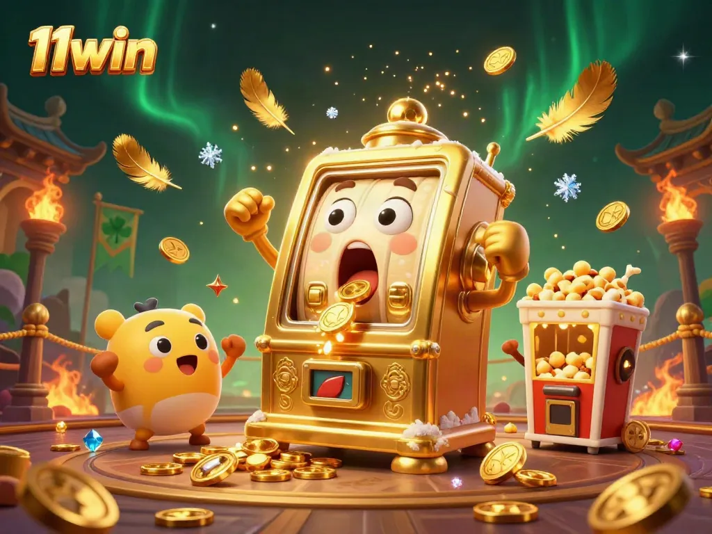 Experience thrilling wins at 11win with a dynamic jackpot celebration featuring slot machines!